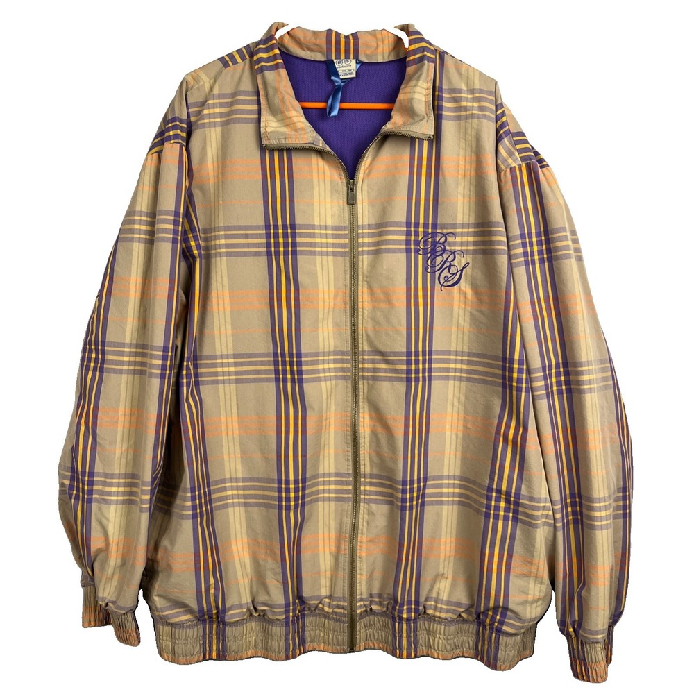 Vintage Nike BRS Products Jacket Men’s 3XL Plaid Mesh Lined Blue Ribbon Sports